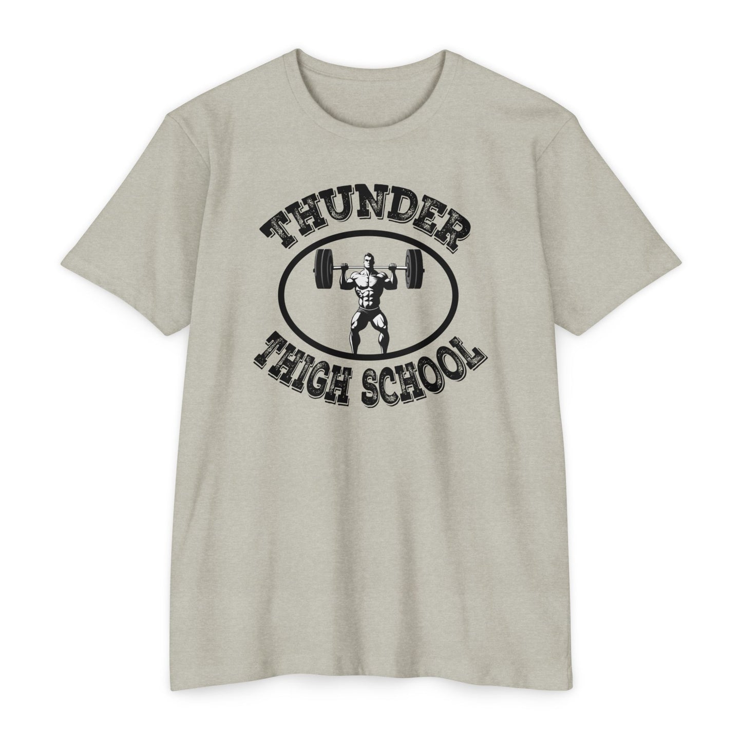 Thunder Thigh School Gym T-Shirt | Funny Workout Tee | Soft 60/40 Cotton Blend | Unisex Fitness Graphic Shirt
