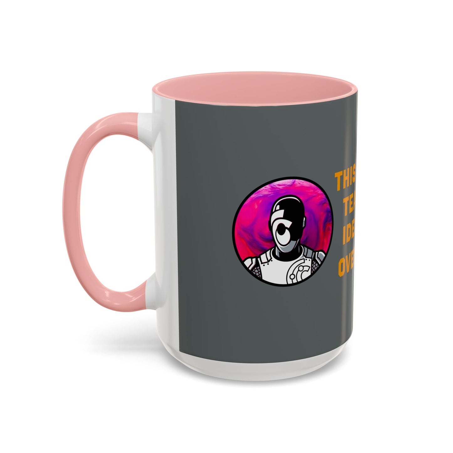 Teamwork Is Overrated Coffee Mug | Snarky Robot Humor Cup