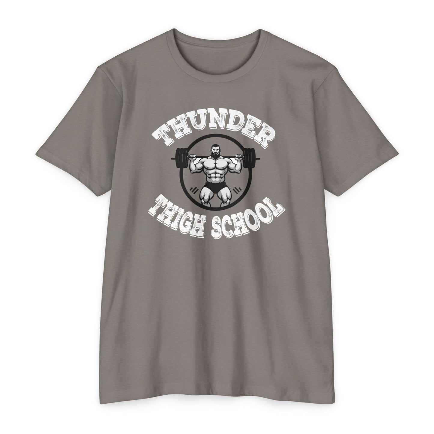 Thunder Thigh School Gym T-Shirt | Funny Workout Tee | Soft 60/40 Cotton Blend | Unisex Fitness Graphic Shirt
