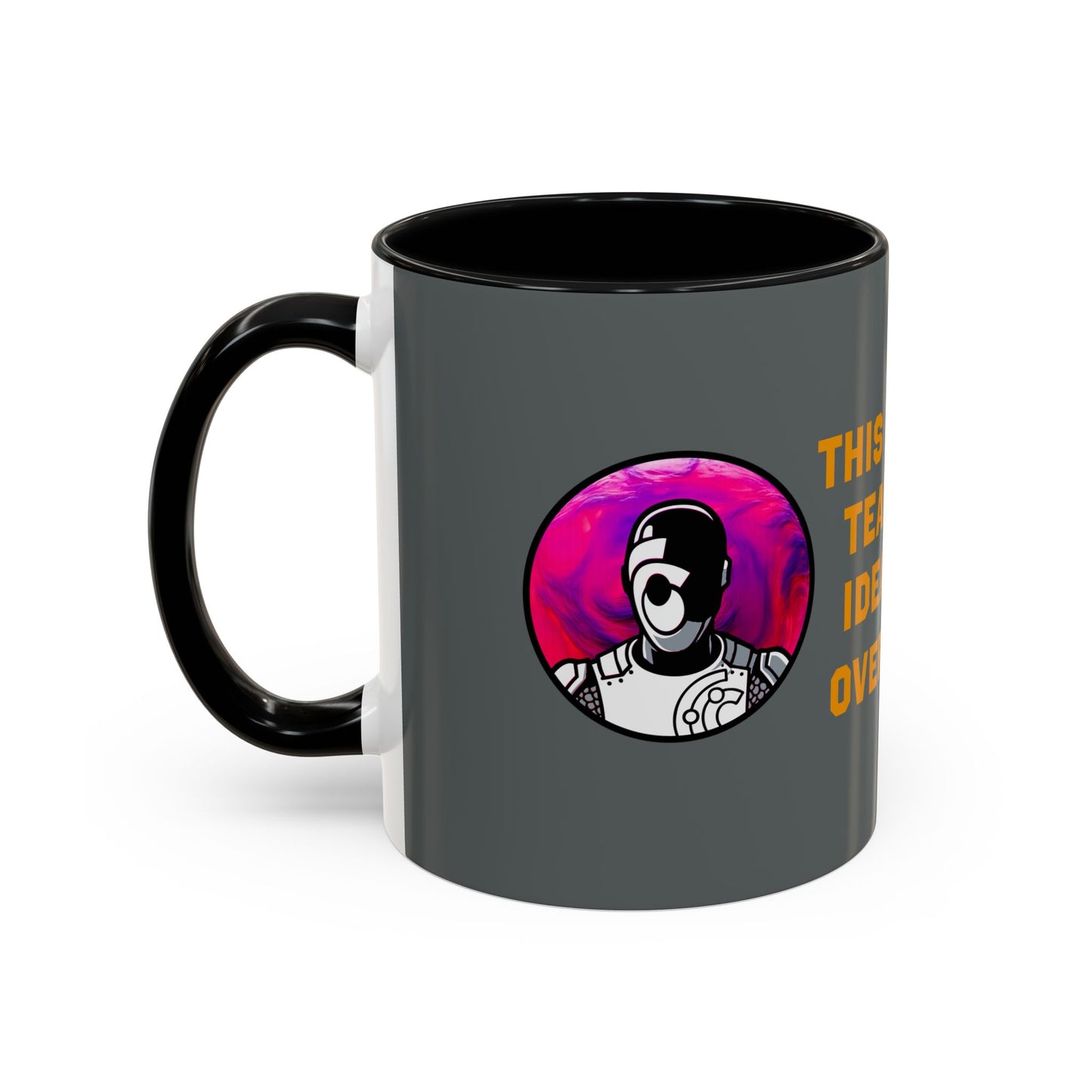 Teamwork Is Overrated Coffee Mug | Snarky Robot Humor Cup