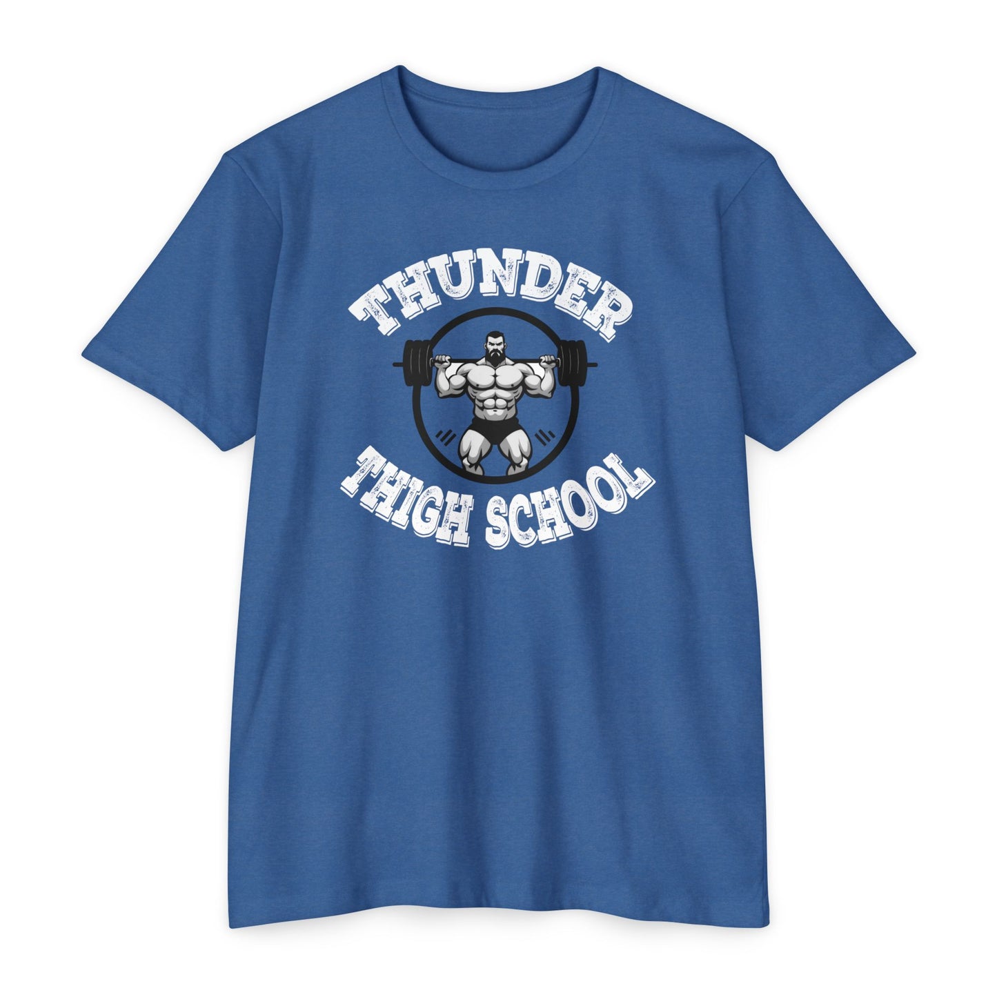 Thunder Thigh School Gym T-Shirt | Funny Workout Tee | Soft 60/40 Cotton Blend | Unisex Fitness Graphic Shirt