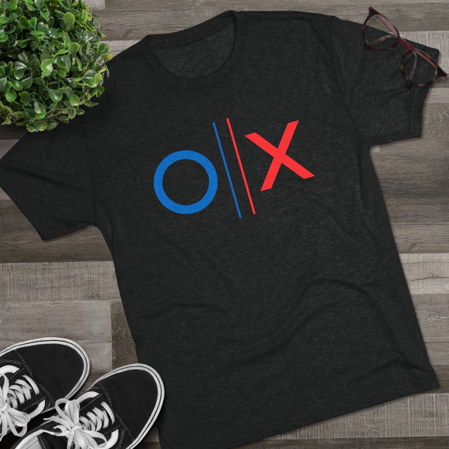 Democratic Process Voting Tee | Blue O vs Red X Shirt