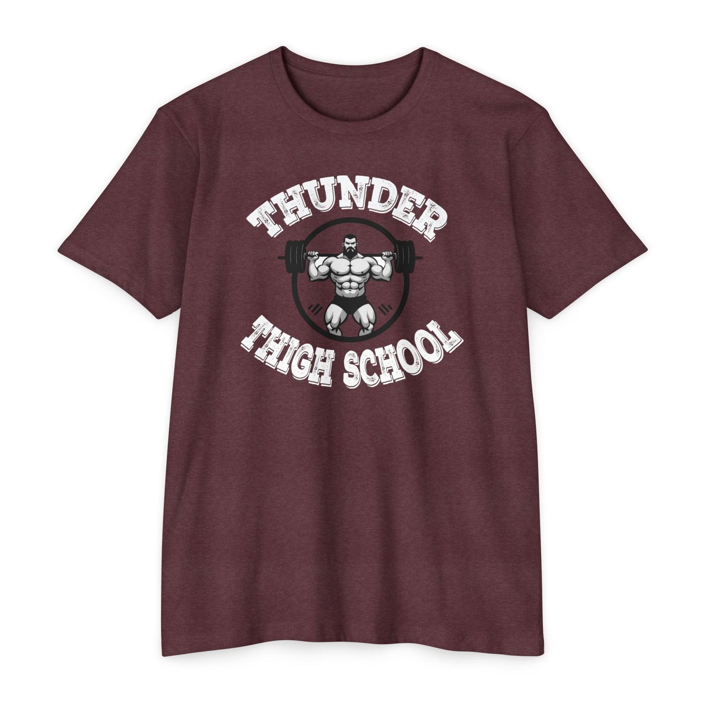 Thunder Thigh School Gym T-Shirt | Funny Workout Tee | Soft 60/40 Cotton Blend | Unisex Fitness Graphic Shirt