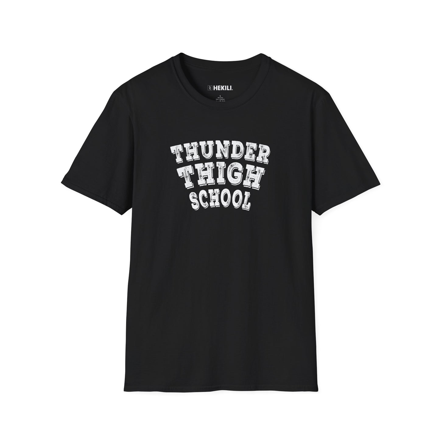 Thunder Thigh School T-Shirt | Funny Workout Tee | Leg Day Gym Shirt | Soft Ring-Spun Cotton Unisex Fit
