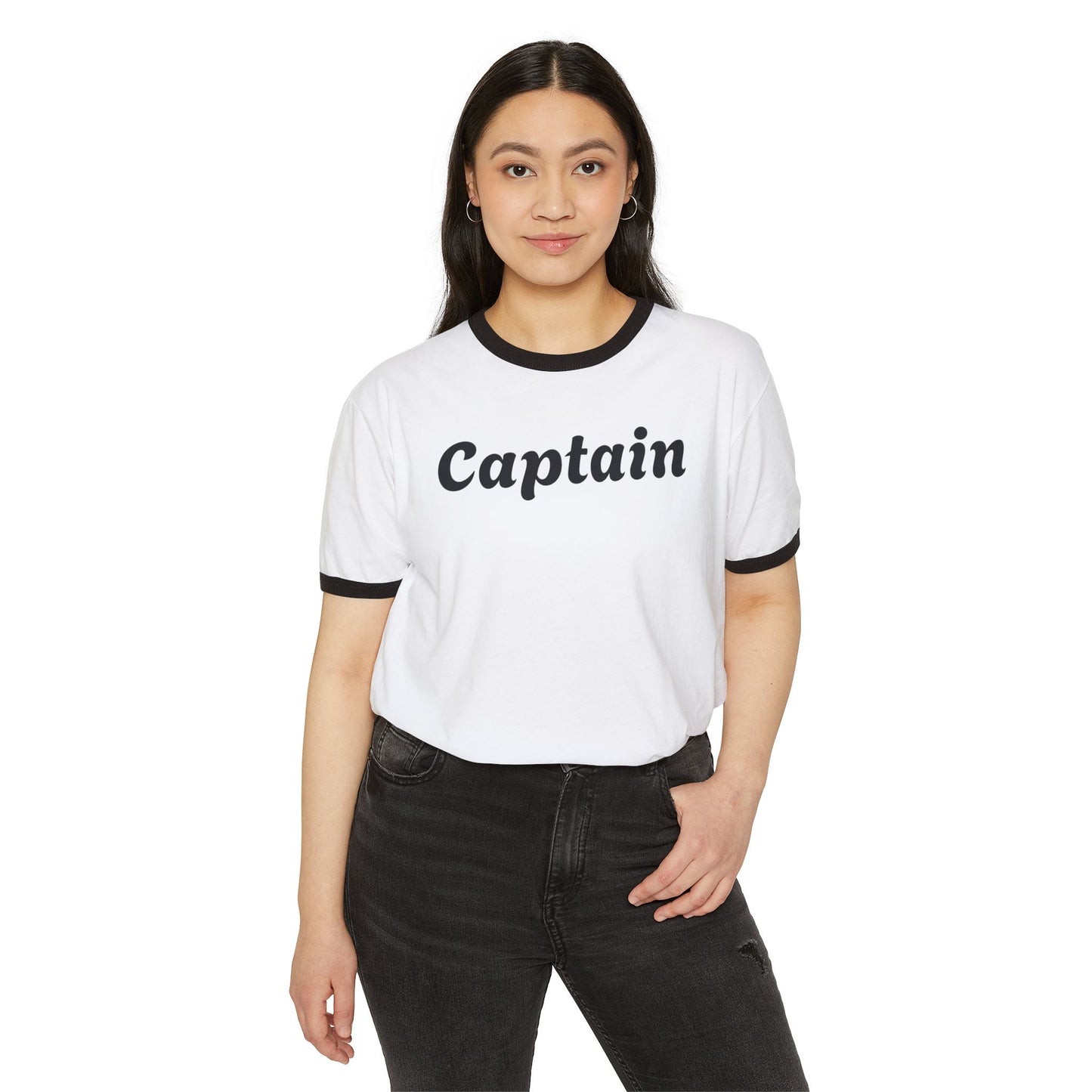 Team Captain Shirt | Classic Retro Cotton Ringer Tee