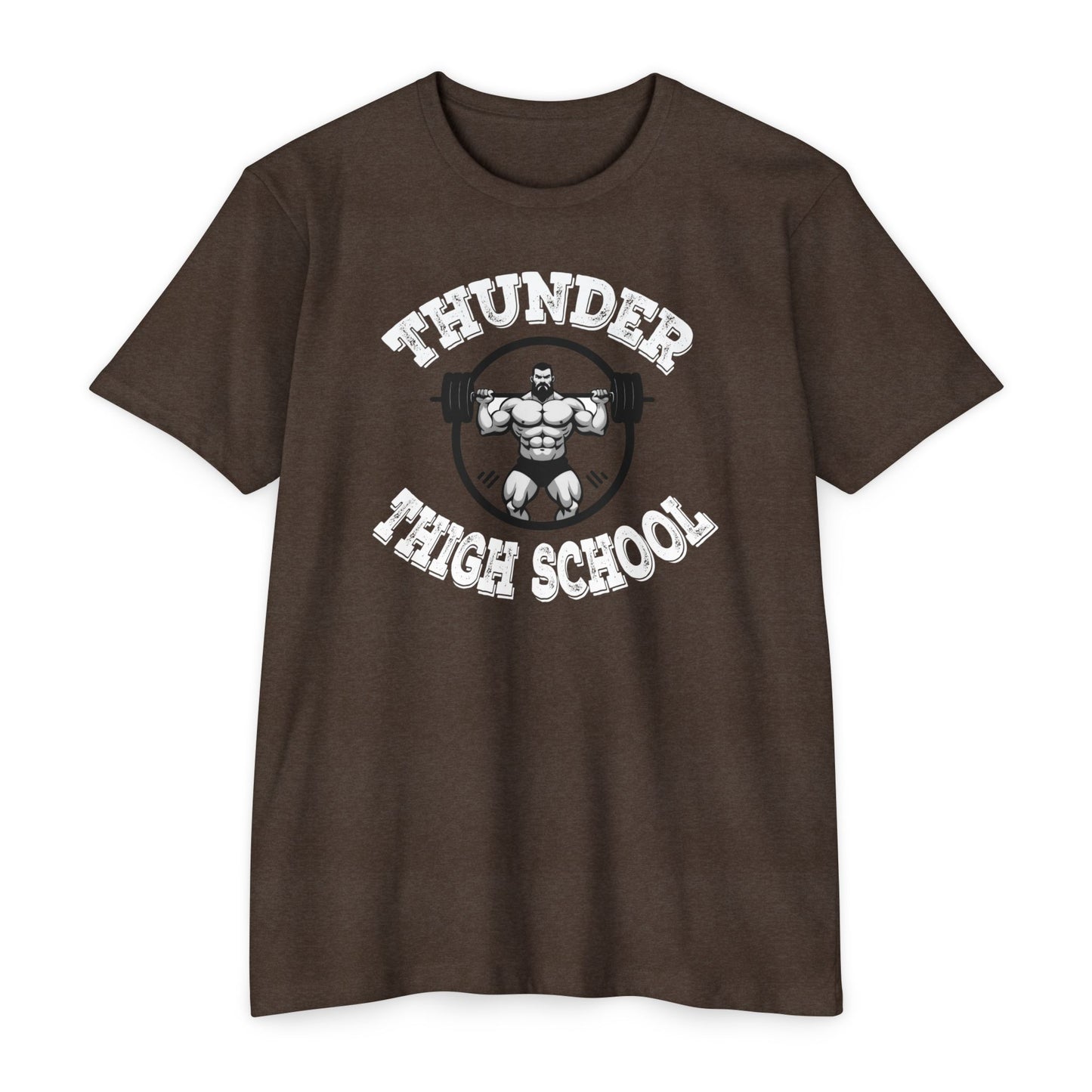 Thunder Thigh School Gym T-Shirt | Funny Workout Tee | Soft 60/40 Cotton Blend | Unisex Fitness Graphic Shirt