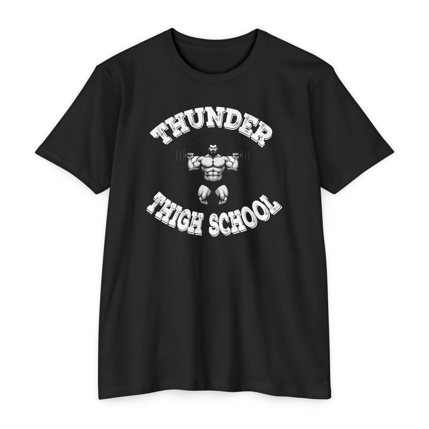 Thunder Thigh School Gym T-Shirt | Funny Workout Tee | Soft 60/40 Cotton Blend | Unisex Fitness Graphic Shirt