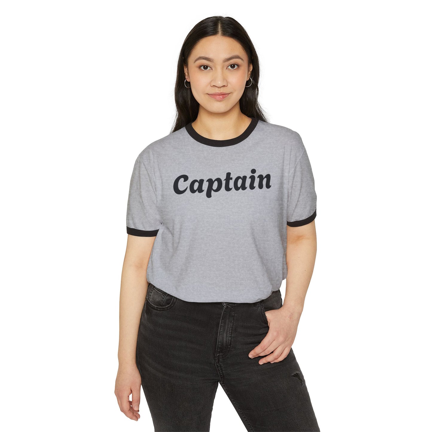 Team Captain Shirt | Classic Retro Cotton Ringer Tee