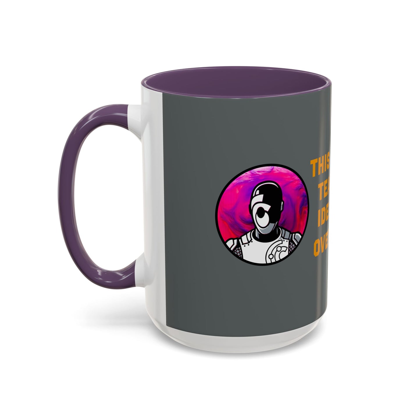 Teamwork Is Overrated Coffee Mug | Snarky Robot Humor Cup