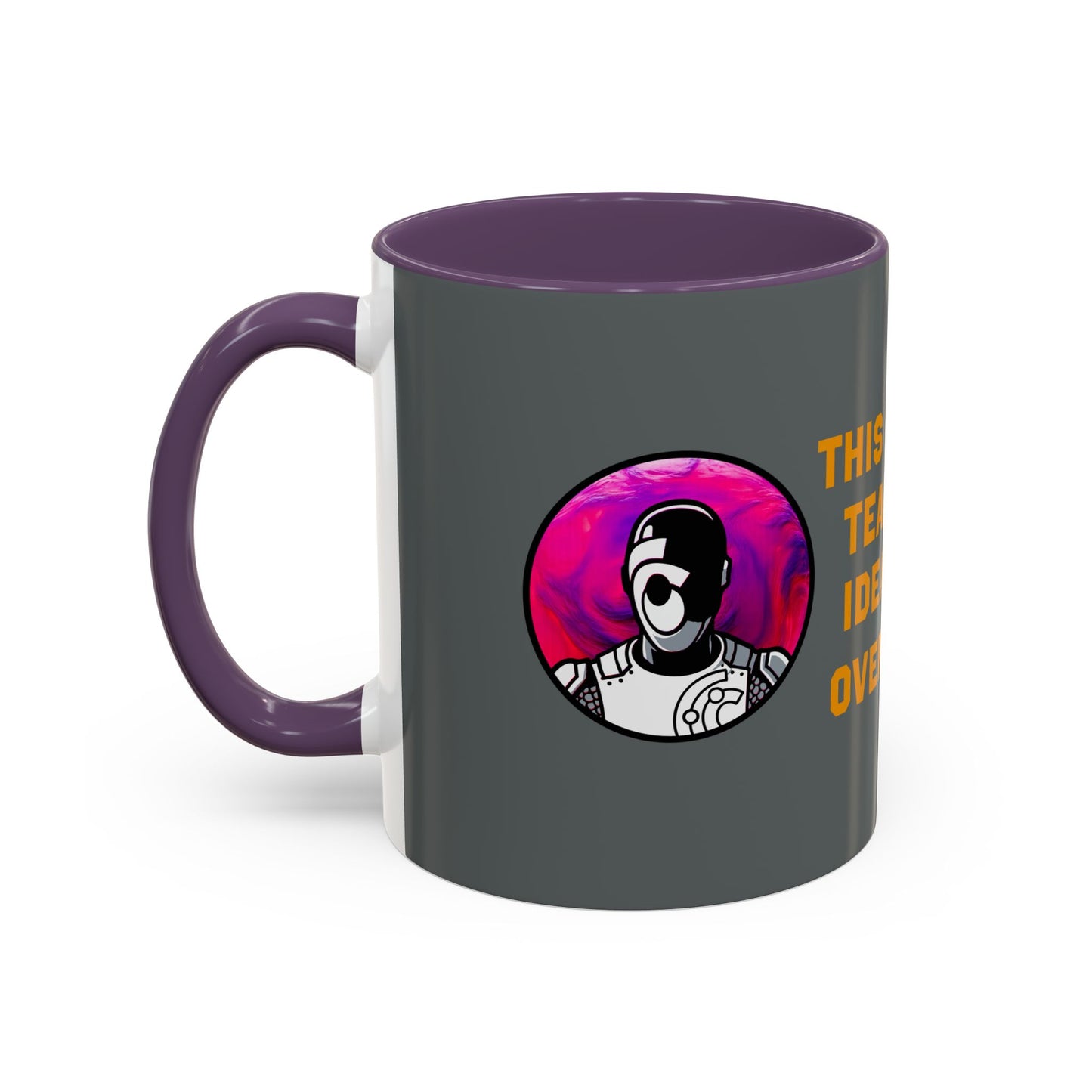 Teamwork Is Overrated Coffee Mug | Snarky Robot Humor Cup