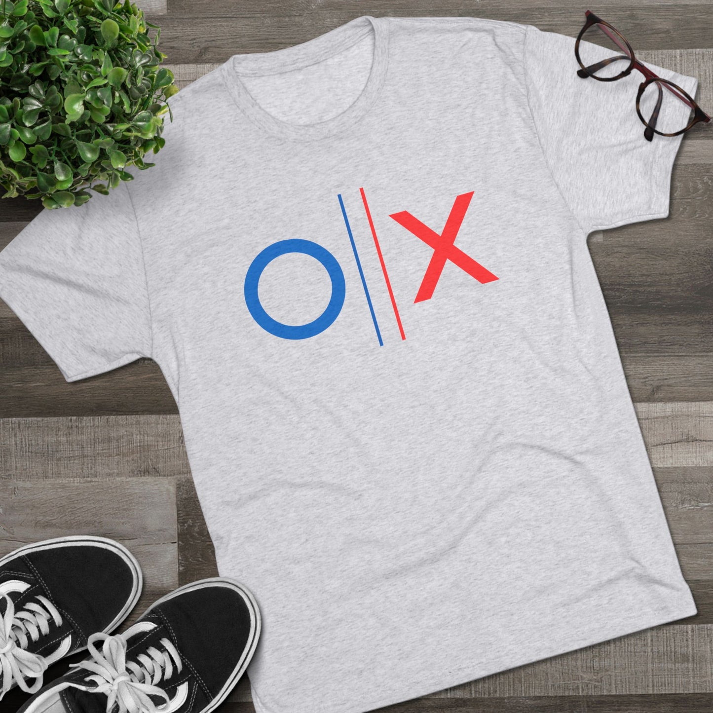 Democratic Process Voting Tee | Blue O vs Red X Shirt