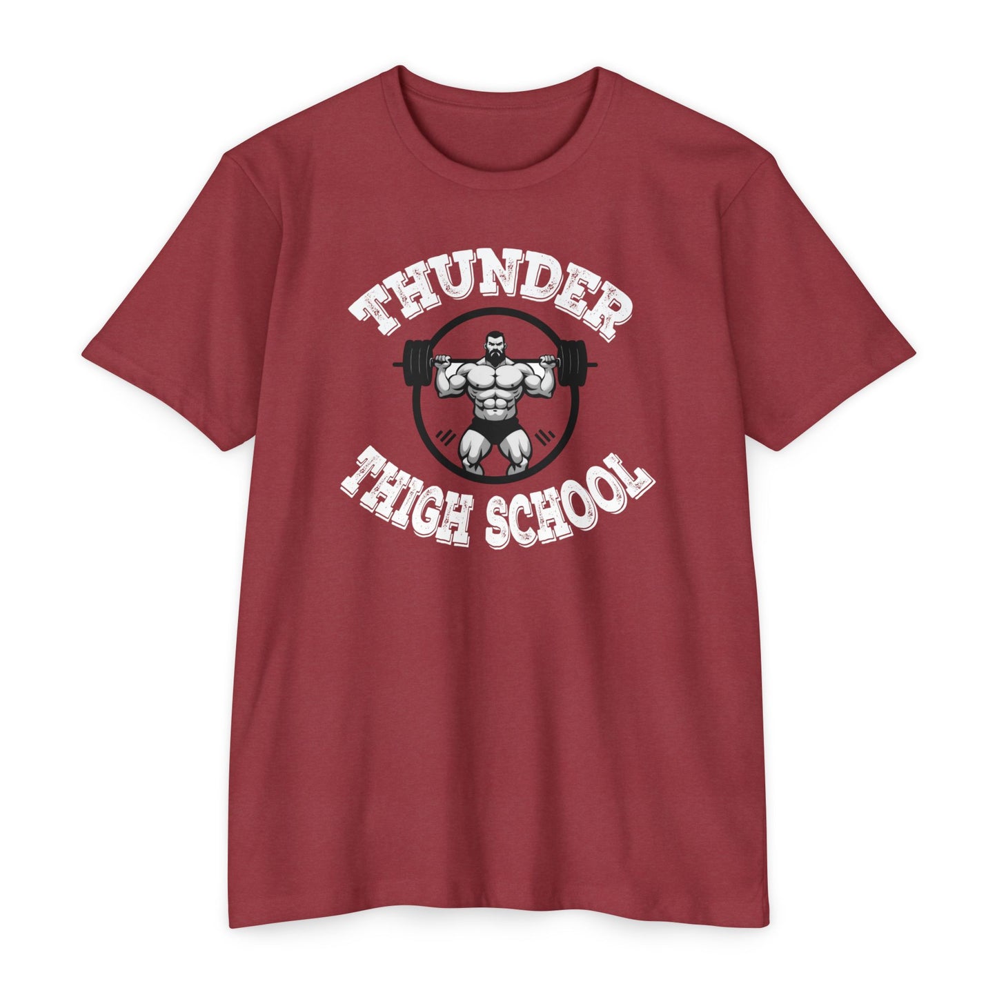 Thunder Thigh School Gym T-Shirt | Funny Workout Tee | Soft 60/40 Cotton Blend | Unisex Fitness Graphic Shirt