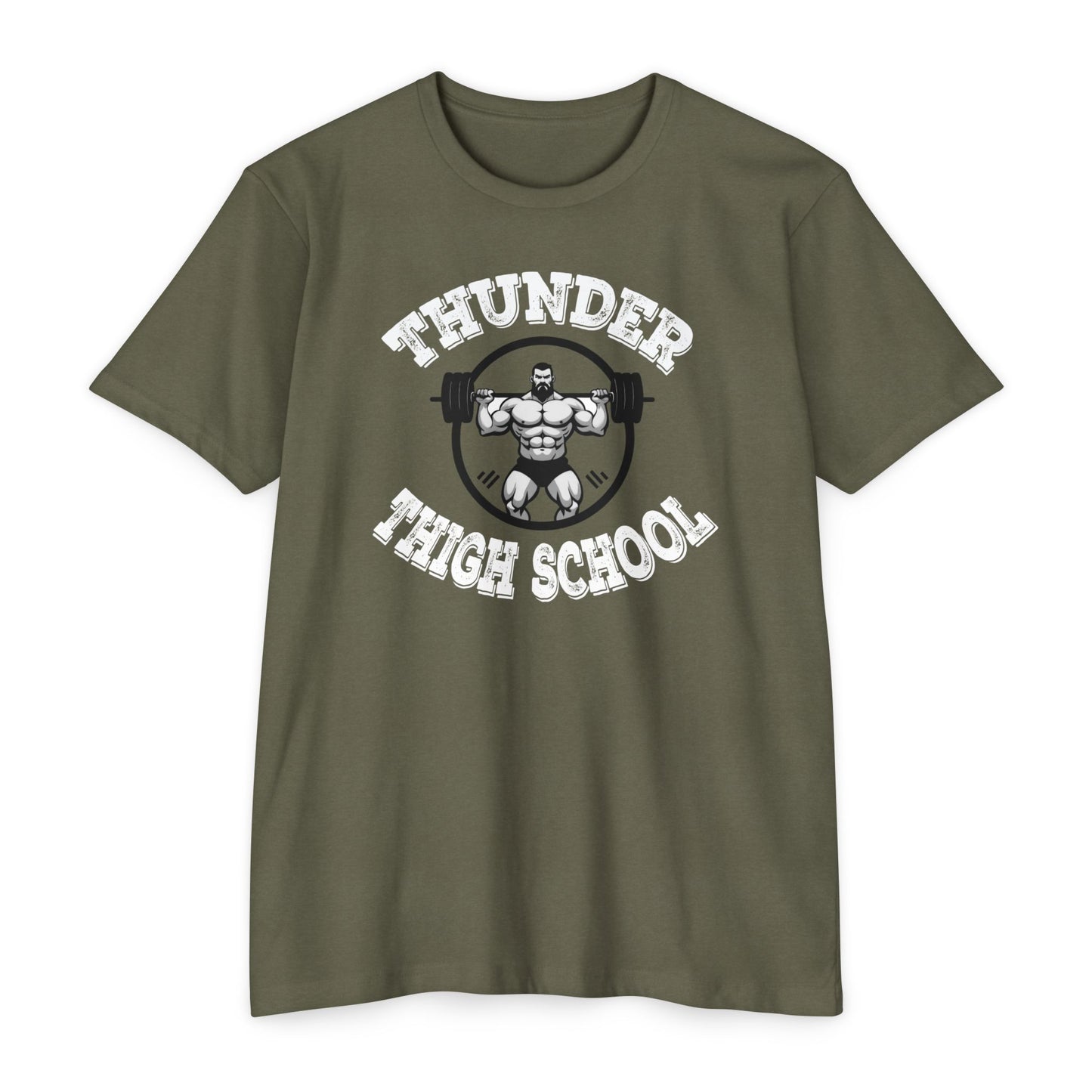 Thunder Thigh School Gym T-Shirt | Funny Workout Tee | Soft 60/40 Cotton Blend | Unisex Fitness Graphic Shirt