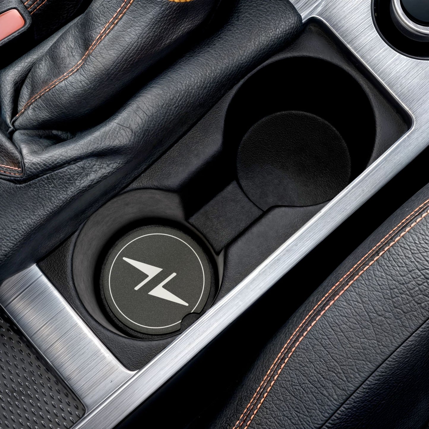 Hekili Thunder Coasters for Car and Truck Cup Holders, Absorbent Soapstone Drink Coasters for Vehicle Cupholders