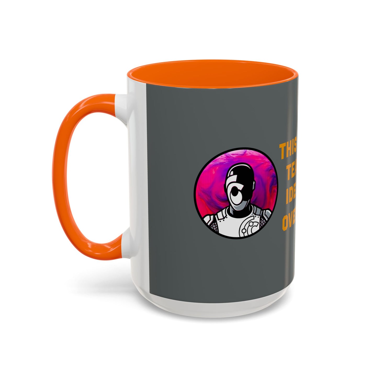 Teamwork Is Overrated Coffee Mug | Snarky Robot Humor Cup
