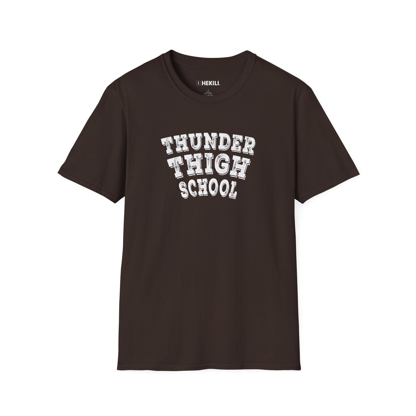 Thunder Thigh School T-Shirt | Funny Workout Tee | Leg Day Gym Shirt | Soft Ring-Spun Cotton Unisex Fit