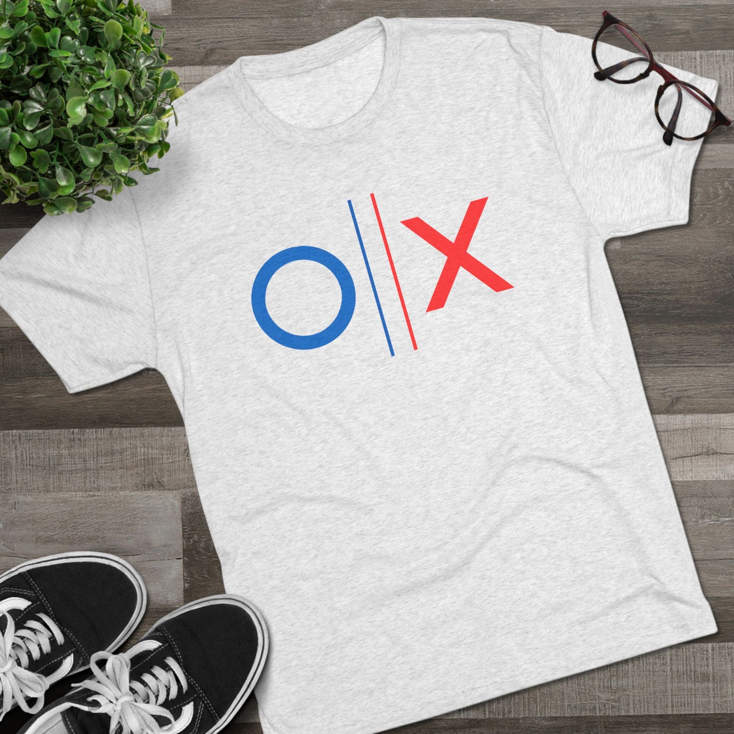 Democratic Process Voting Tee | Blue O vs Red X Shirt