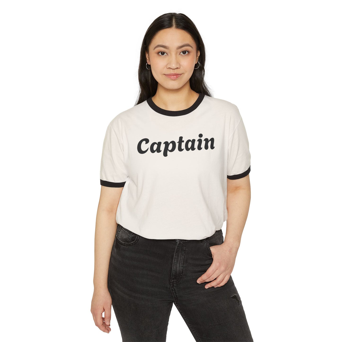 Team Captain Shirt | Classic Retro Cotton Ringer Tee