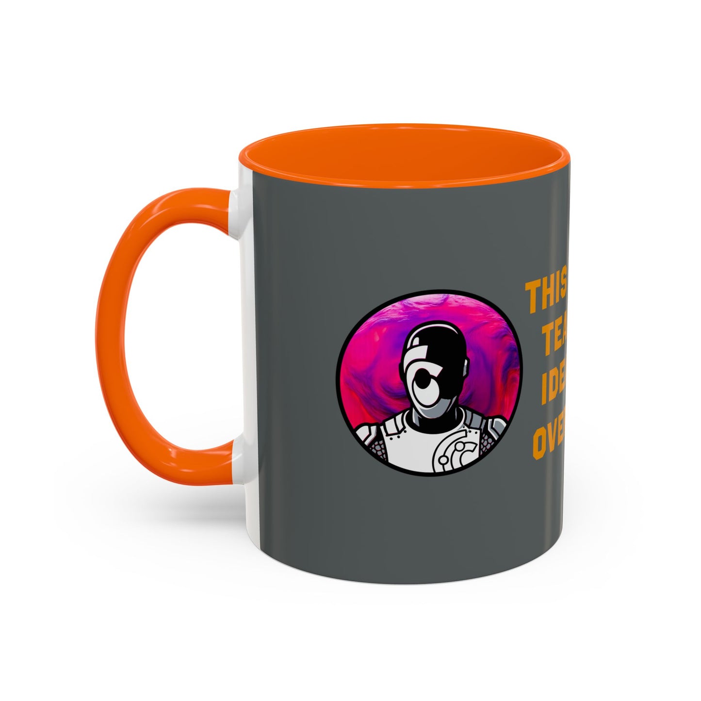 Teamwork Is Overrated Coffee Mug | Snarky Robot Humor Cup