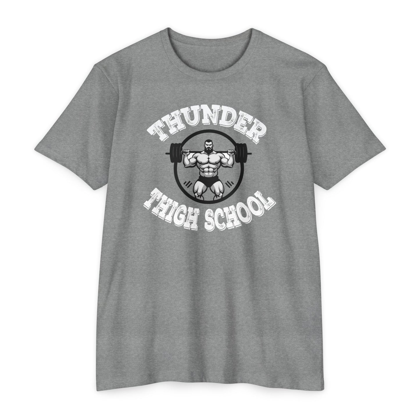 Thunder Thigh School Gym T-Shirt | Funny Workout Tee | Soft 60/40 Cotton Blend | Unisex Fitness Graphic Shirt