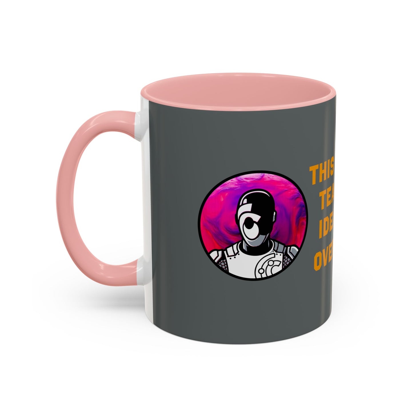 Teamwork Is Overrated Coffee Mug | Snarky Robot Humor Cup