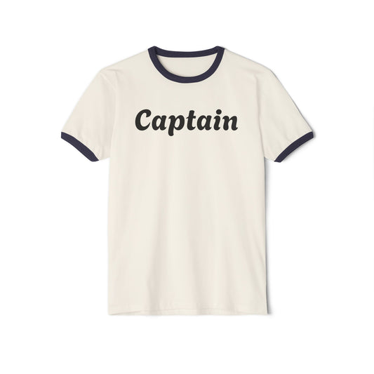 Team Captain Shirt | Classic Retro Cotton Ringer Tee