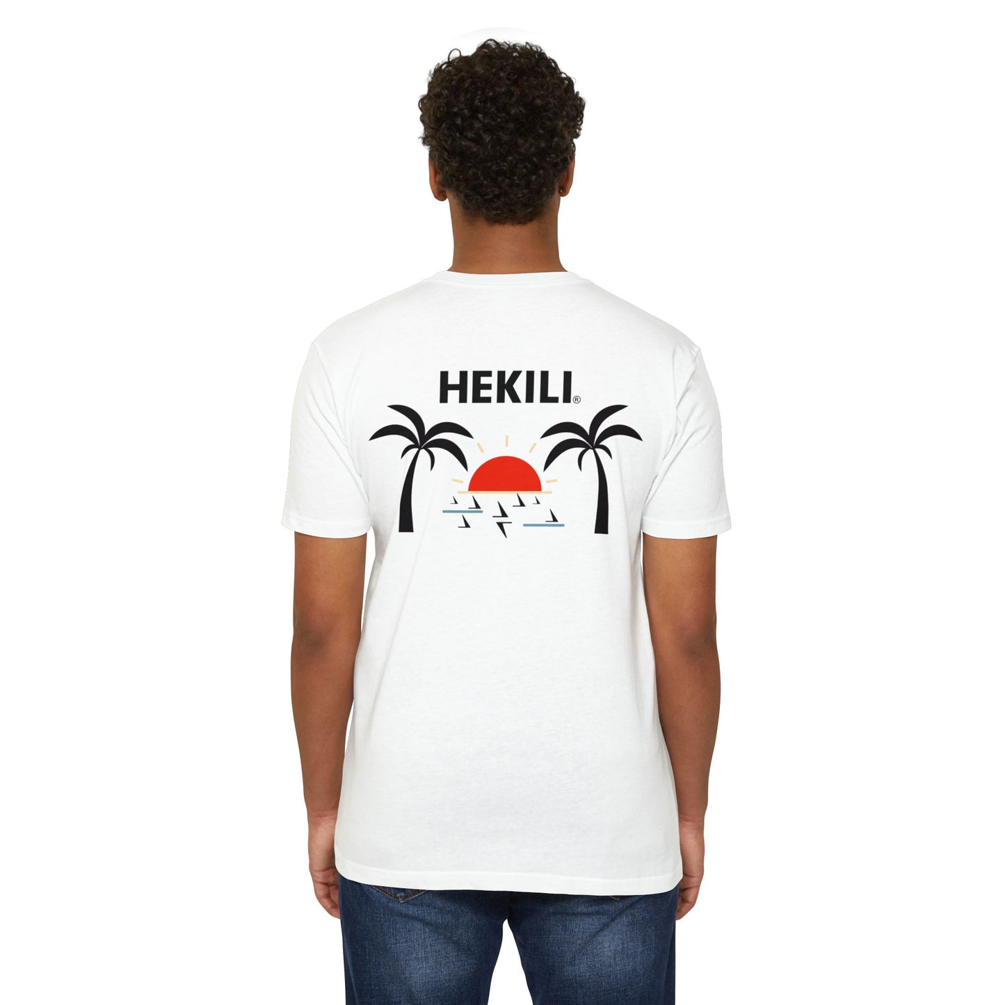Hekili Hawaiian Beach T-Shirt | Cotton Poly Blend
